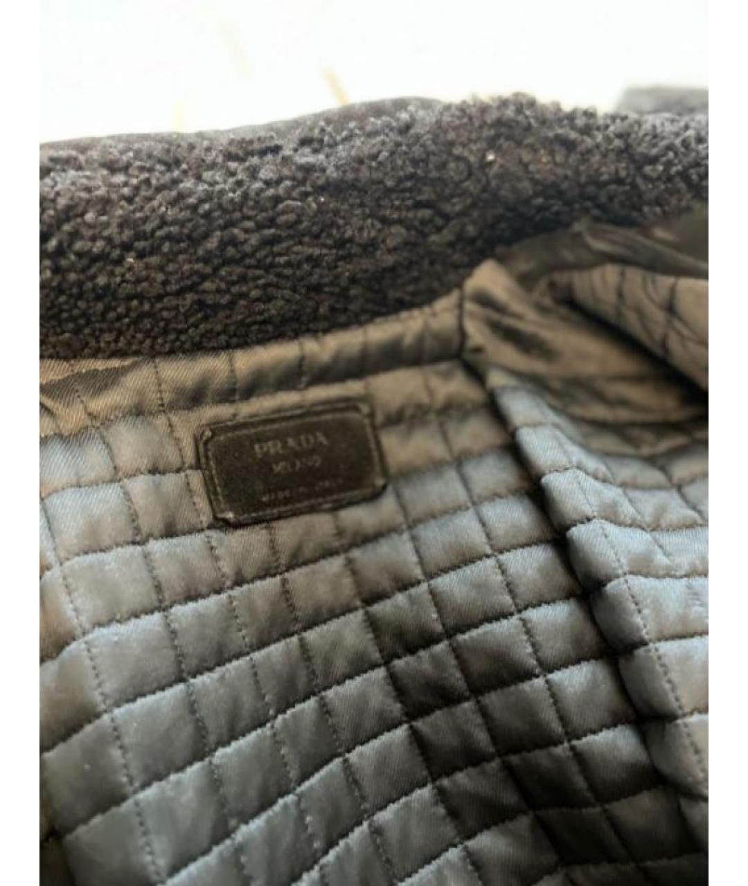 PRADA Черная замшевая куртка, фото 3