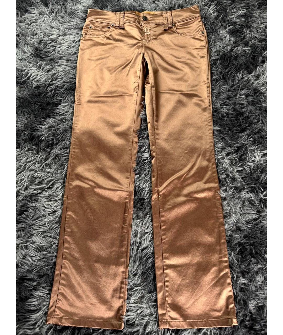 JOHN GALLIANO Коралловые хлопковые прямые брюки, фото 8