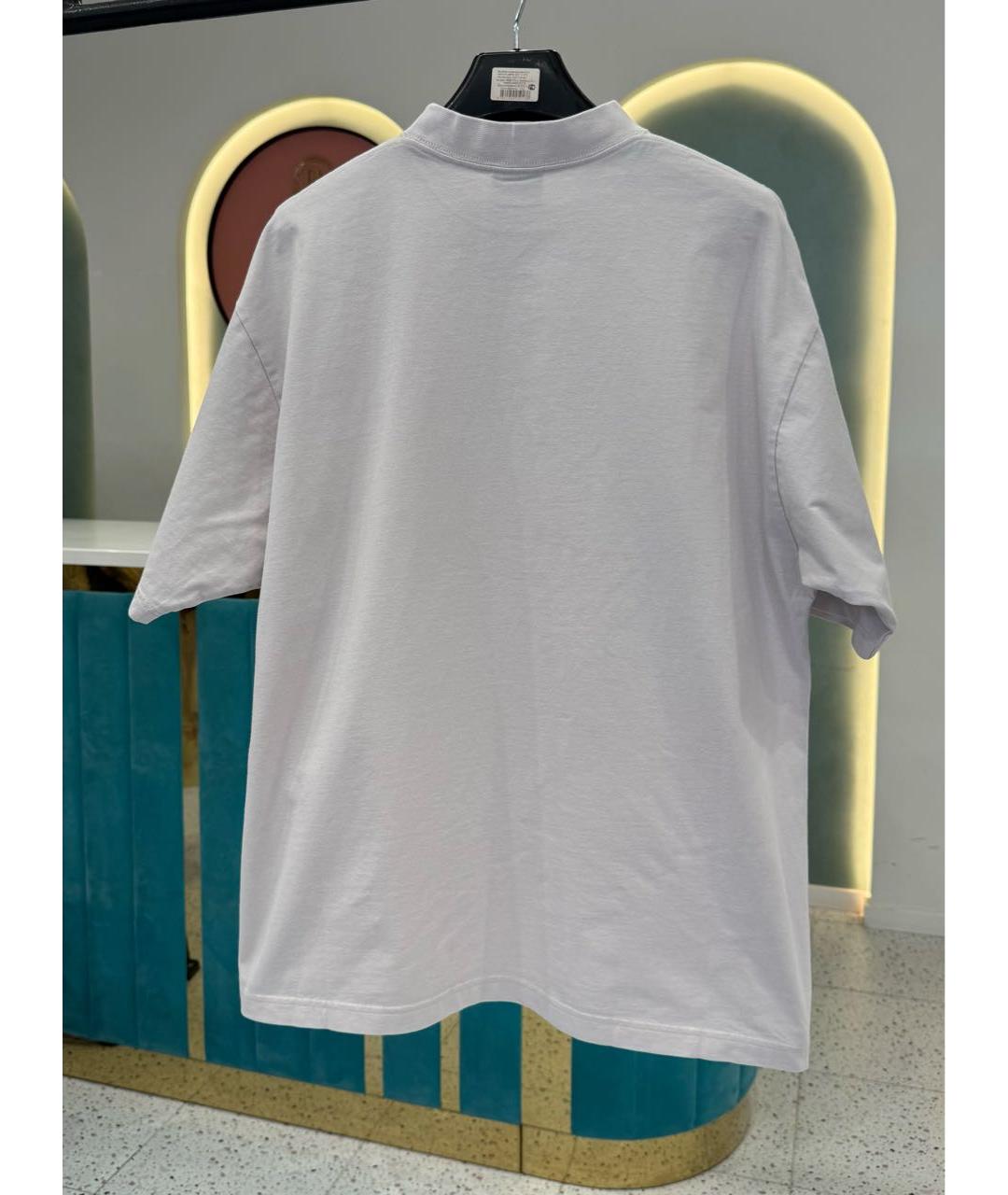 BALENCIAGA Бежевая футболка, фото 4