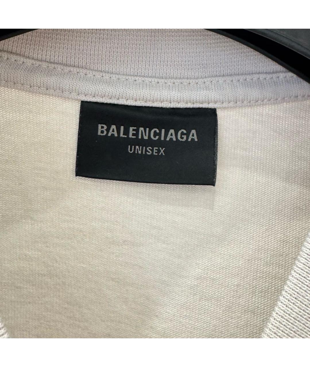 BALENCIAGA Бежевая футболка, фото 3