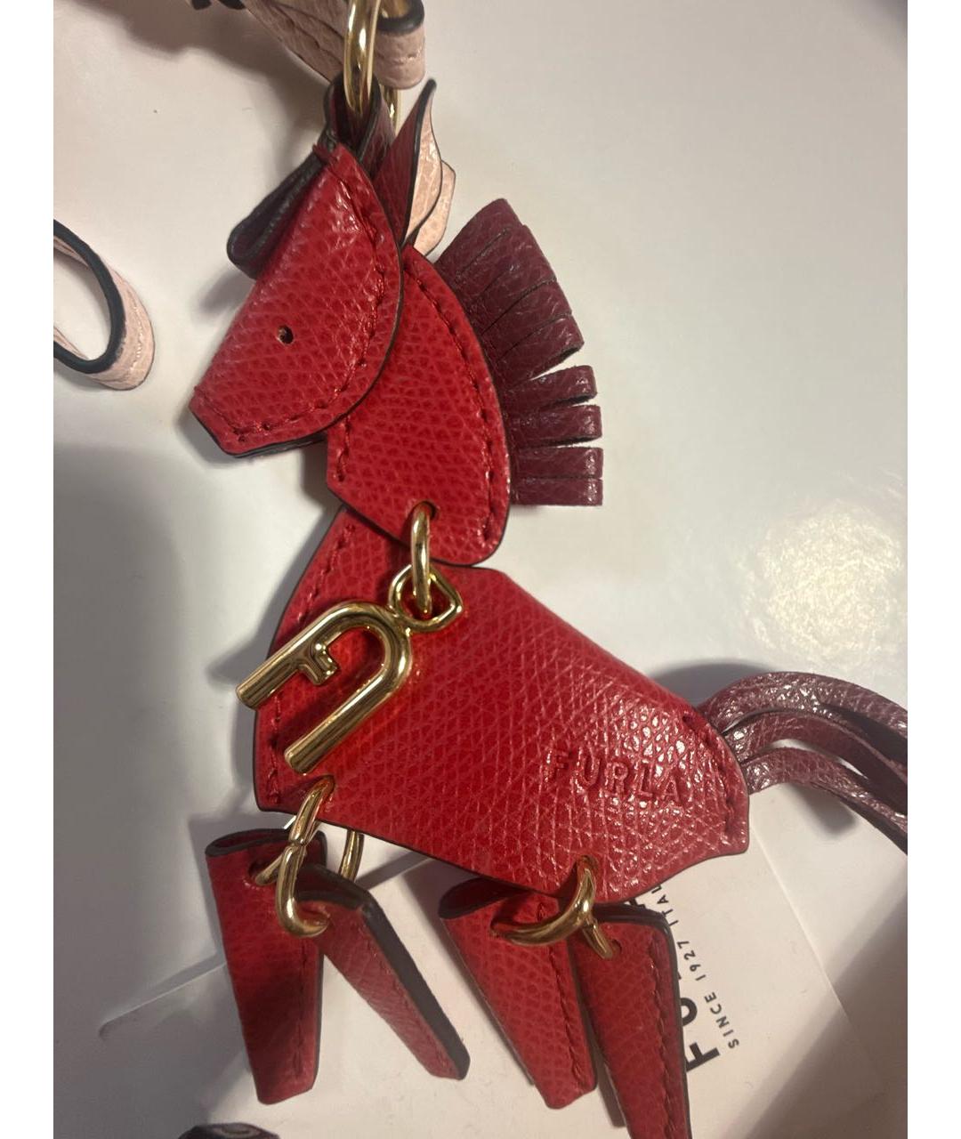 FURLA Красный брелок, фото 4