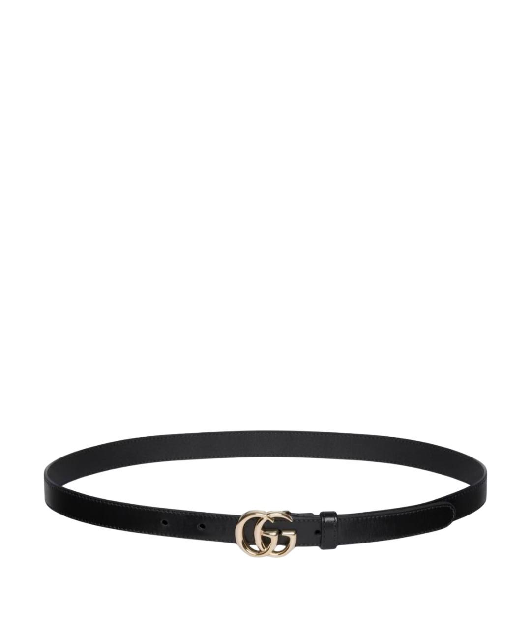 GUCCI Черный кожаный ремень, фото 1