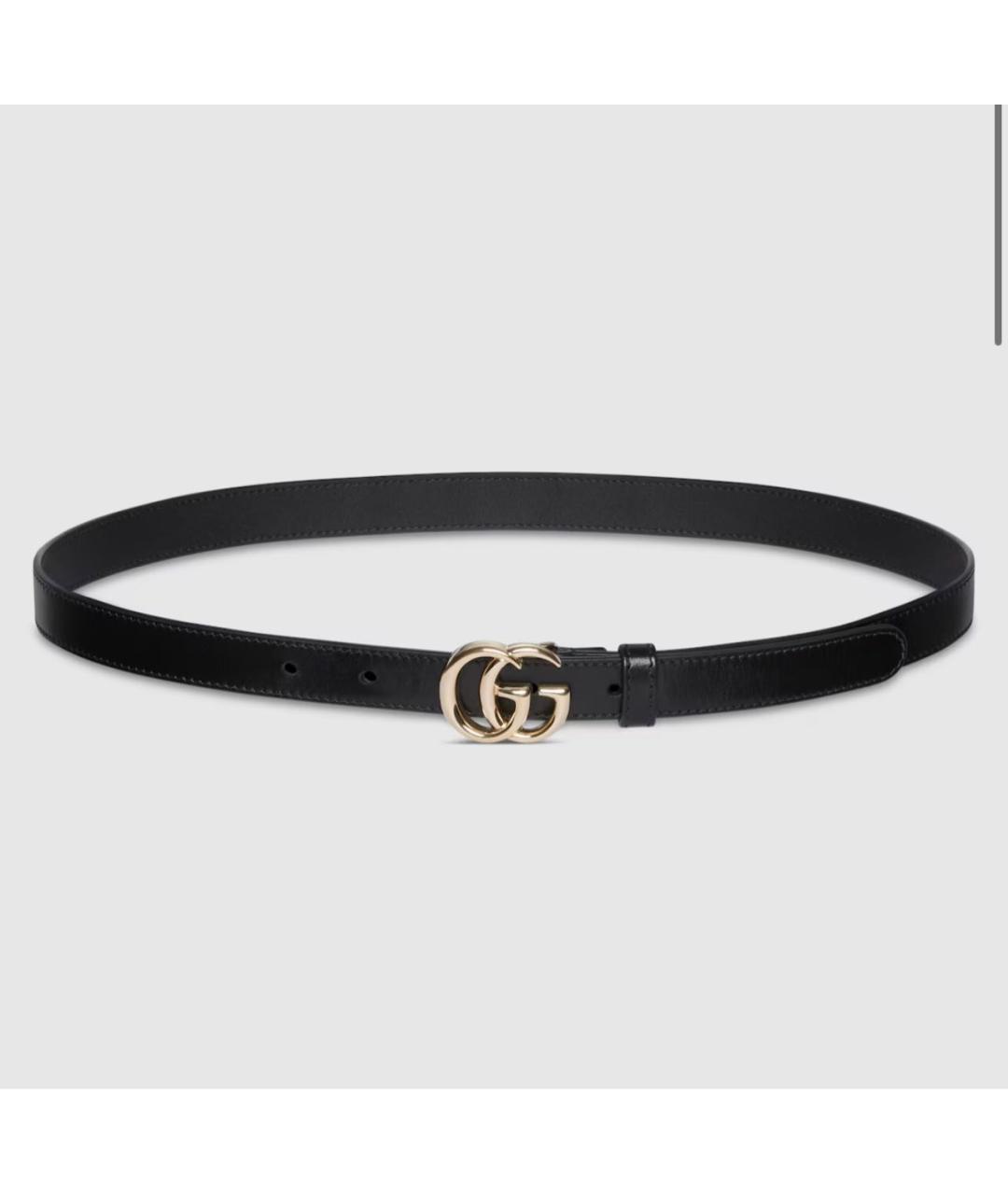 GUCCI Черный кожаный ремень, фото 4