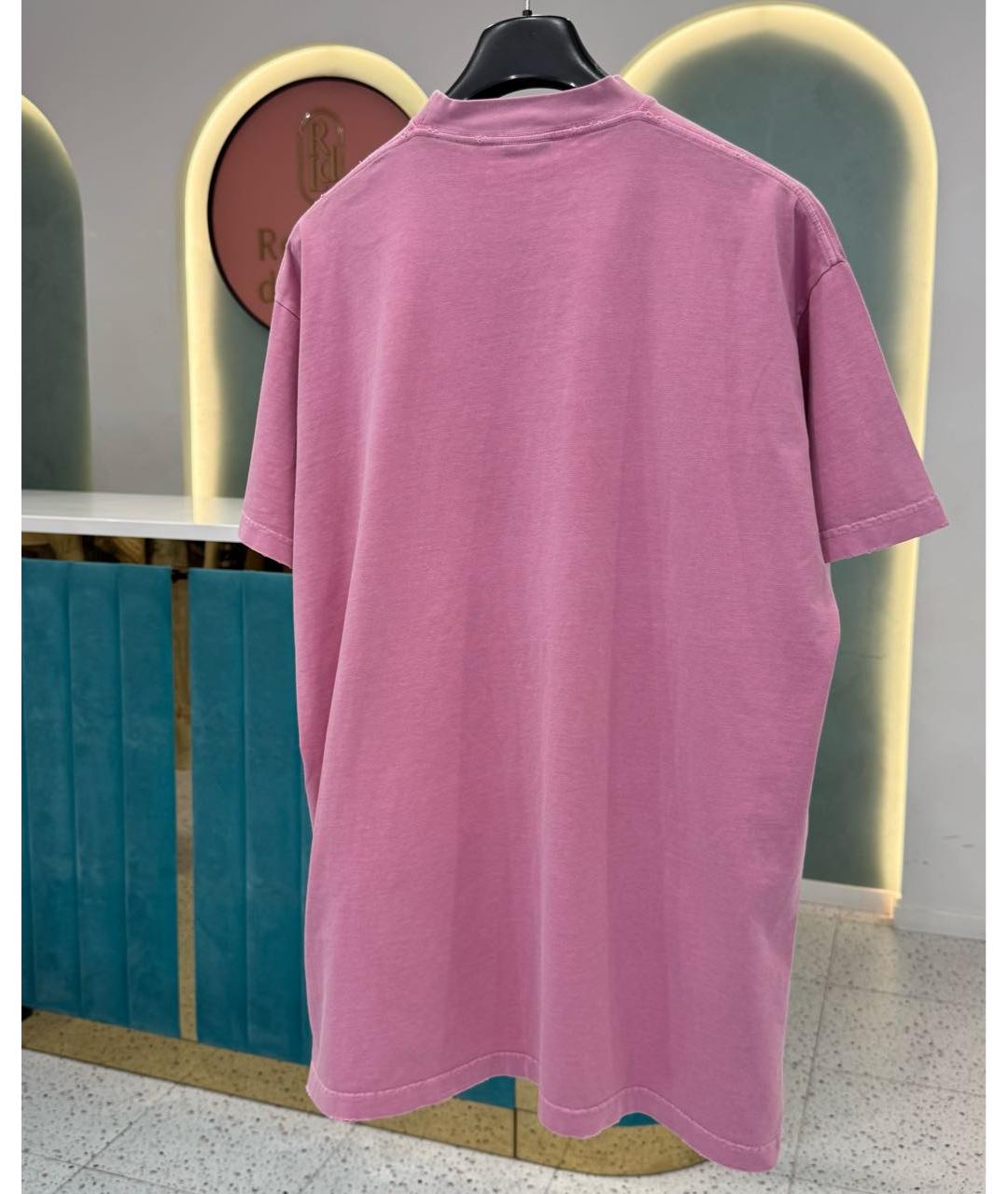 BALENCIAGA Розовая футболка, фото 2