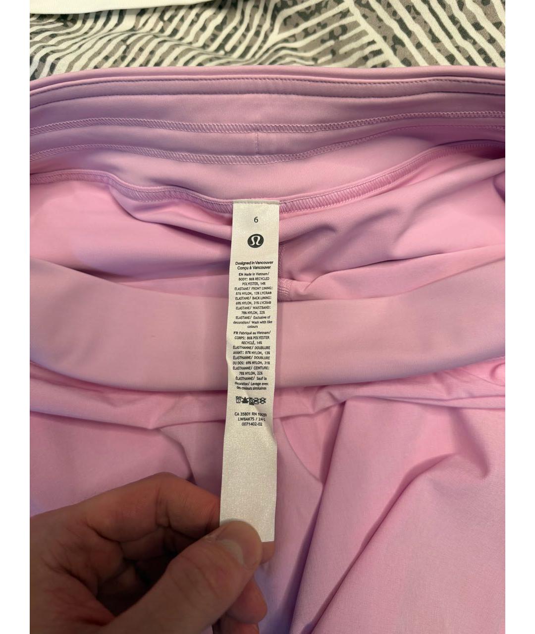 Lululemon Розовая юбка-шорты, фото 3