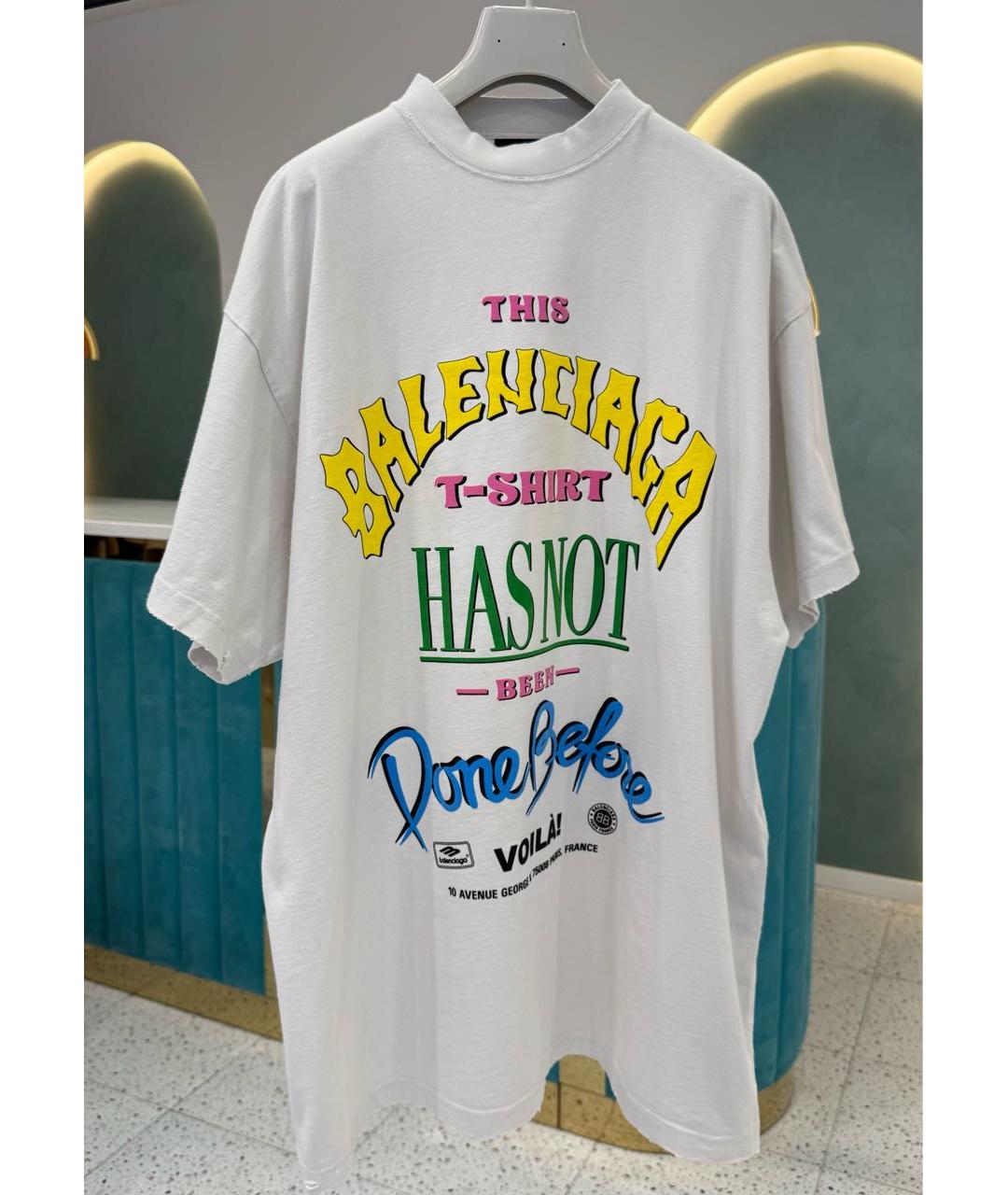 BALENCIAGA Бежевая футболка, фото 7