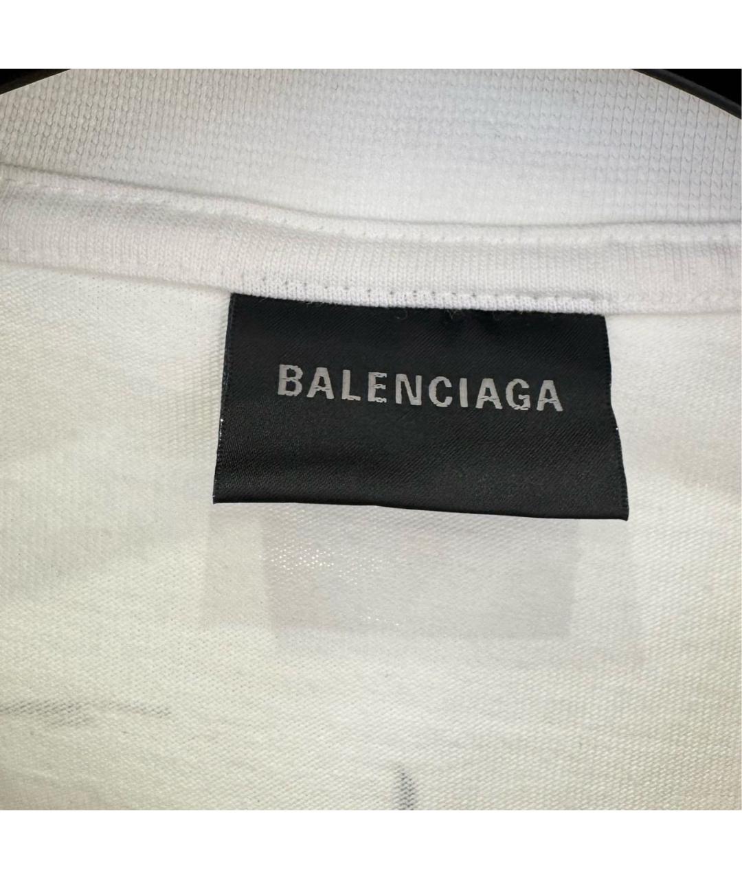 BALENCIAGA Белая футболка, фото 4