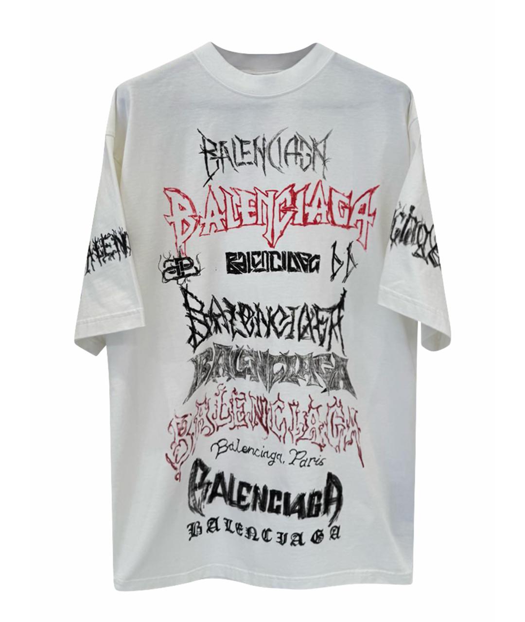 BALENCIAGA Белая футболка, фото 1