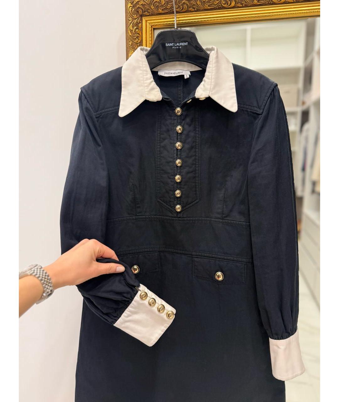 SAINT LAURENT Черное повседневное платье, фото 4