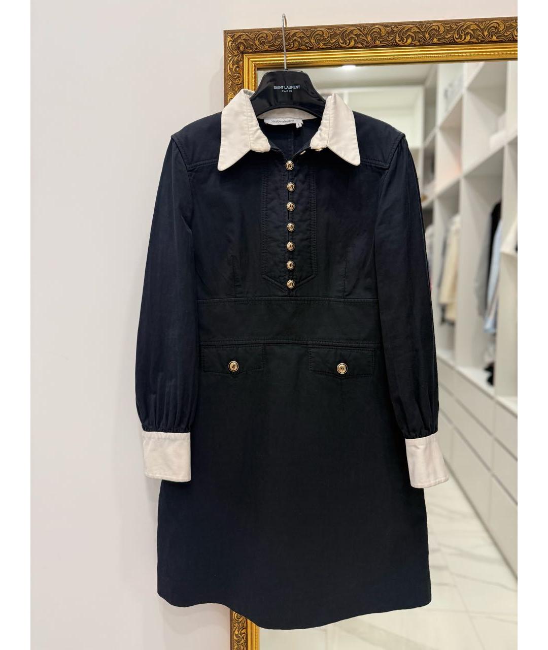 SAINT LAURENT Черное повседневное платье, фото 8