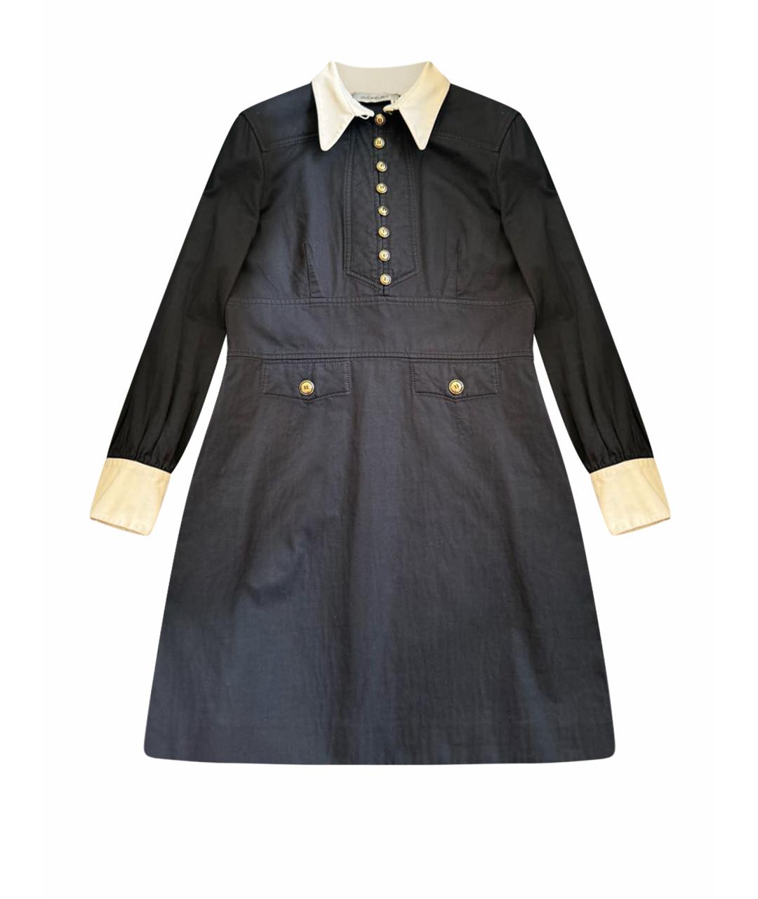 SAINT LAURENT Черное повседневное платье, фото 1