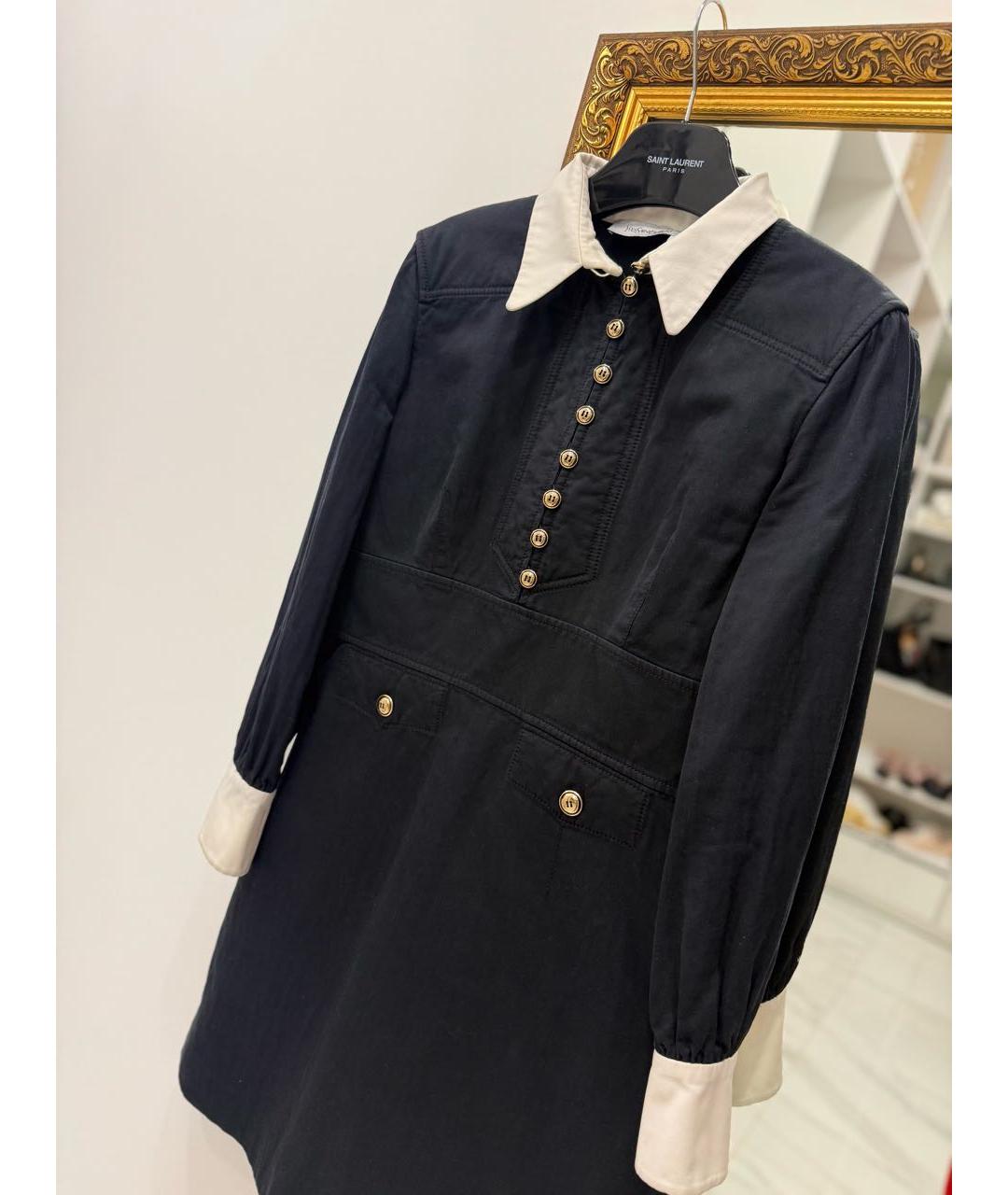 SAINT LAURENT Черное повседневное платье, фото 3