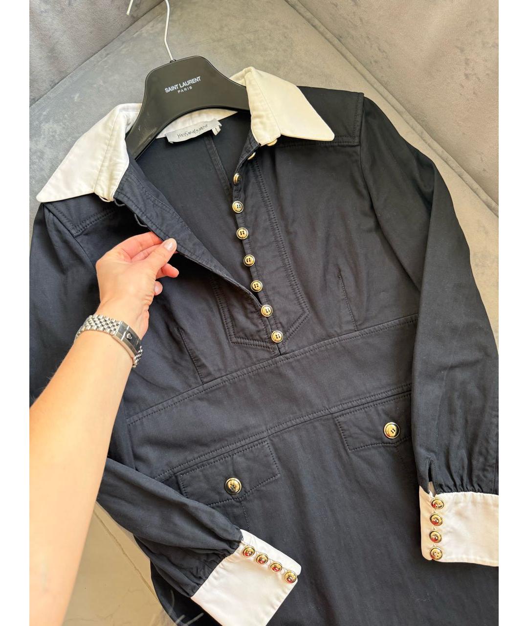 SAINT LAURENT Черное повседневное платье, фото 7