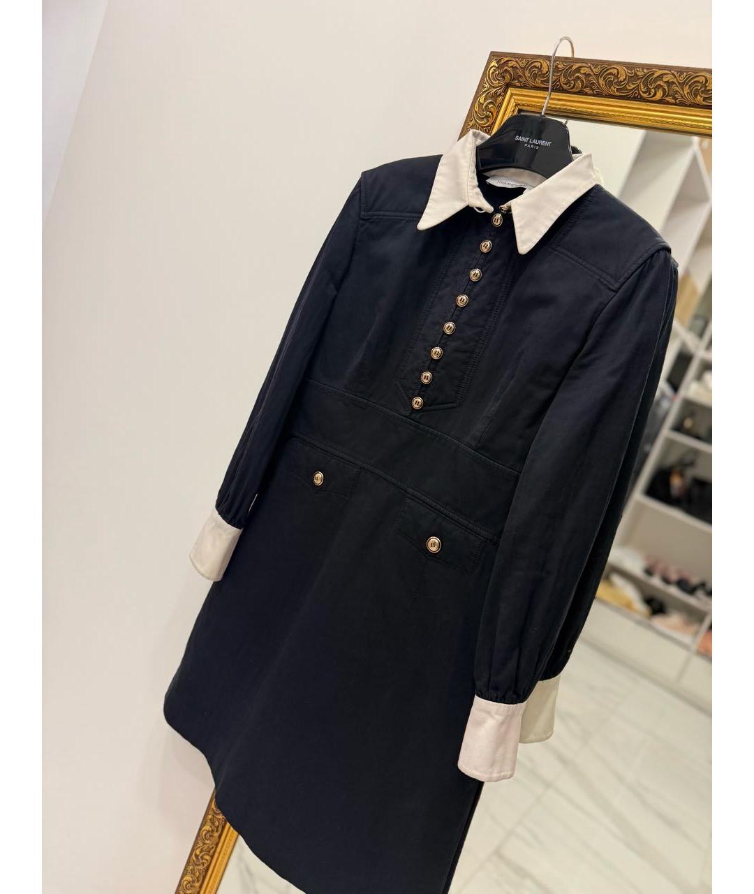 SAINT LAURENT Черное повседневное платье, фото 2