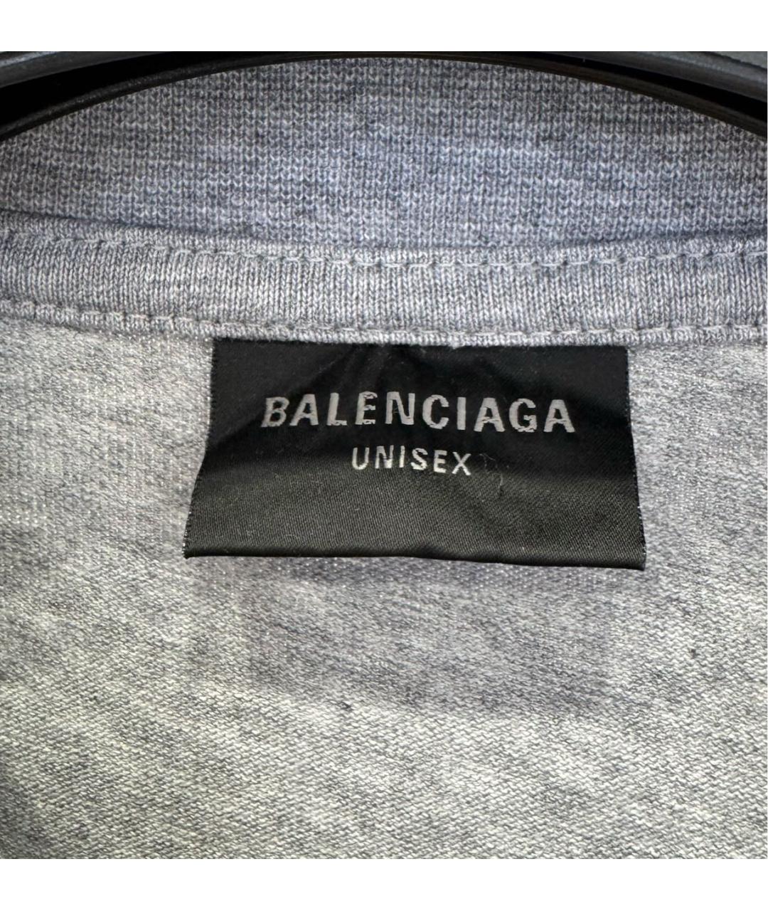 BALENCIAGA Серая футболка, фото 3