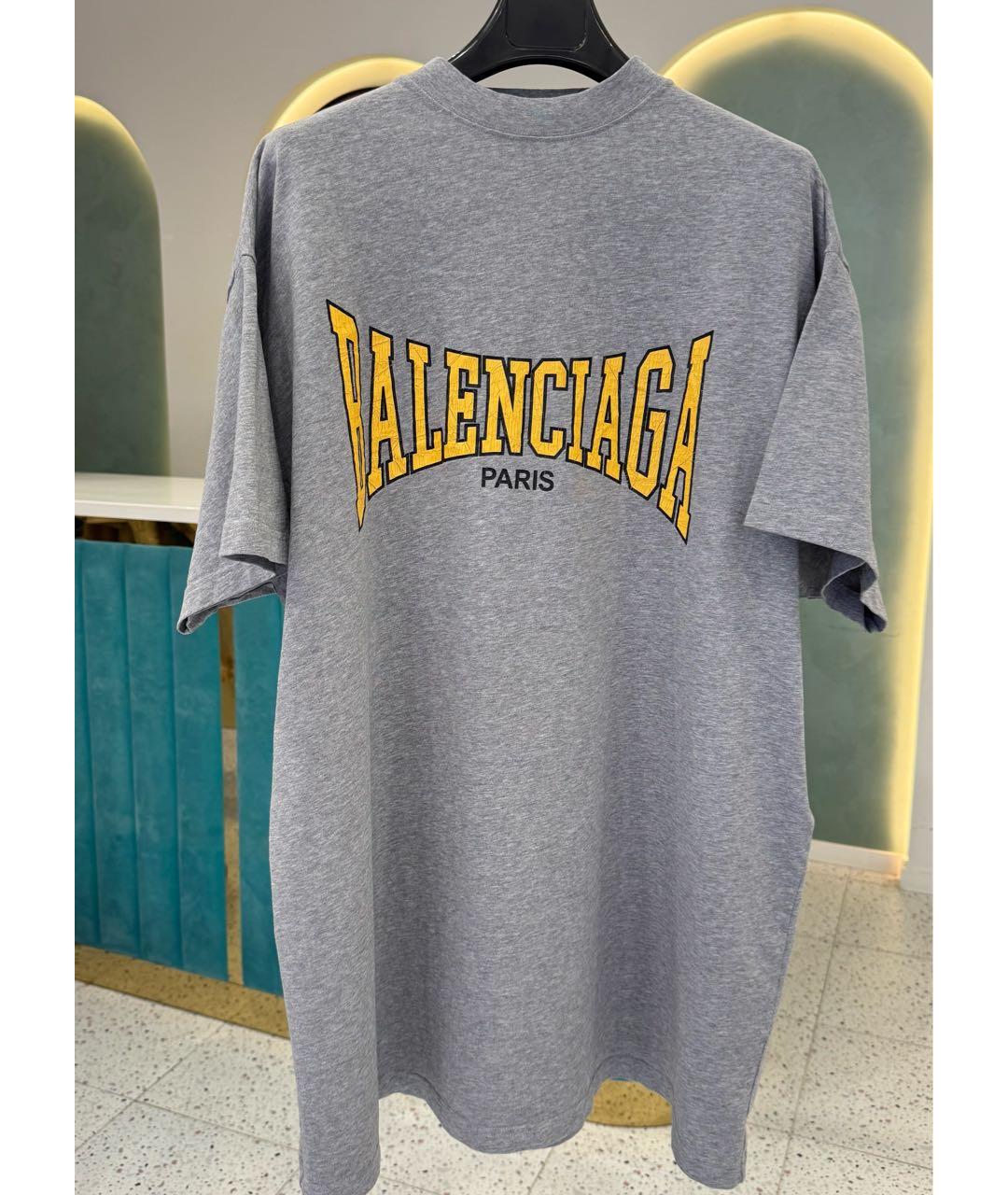 BALENCIAGA Серая футболка, фото 7