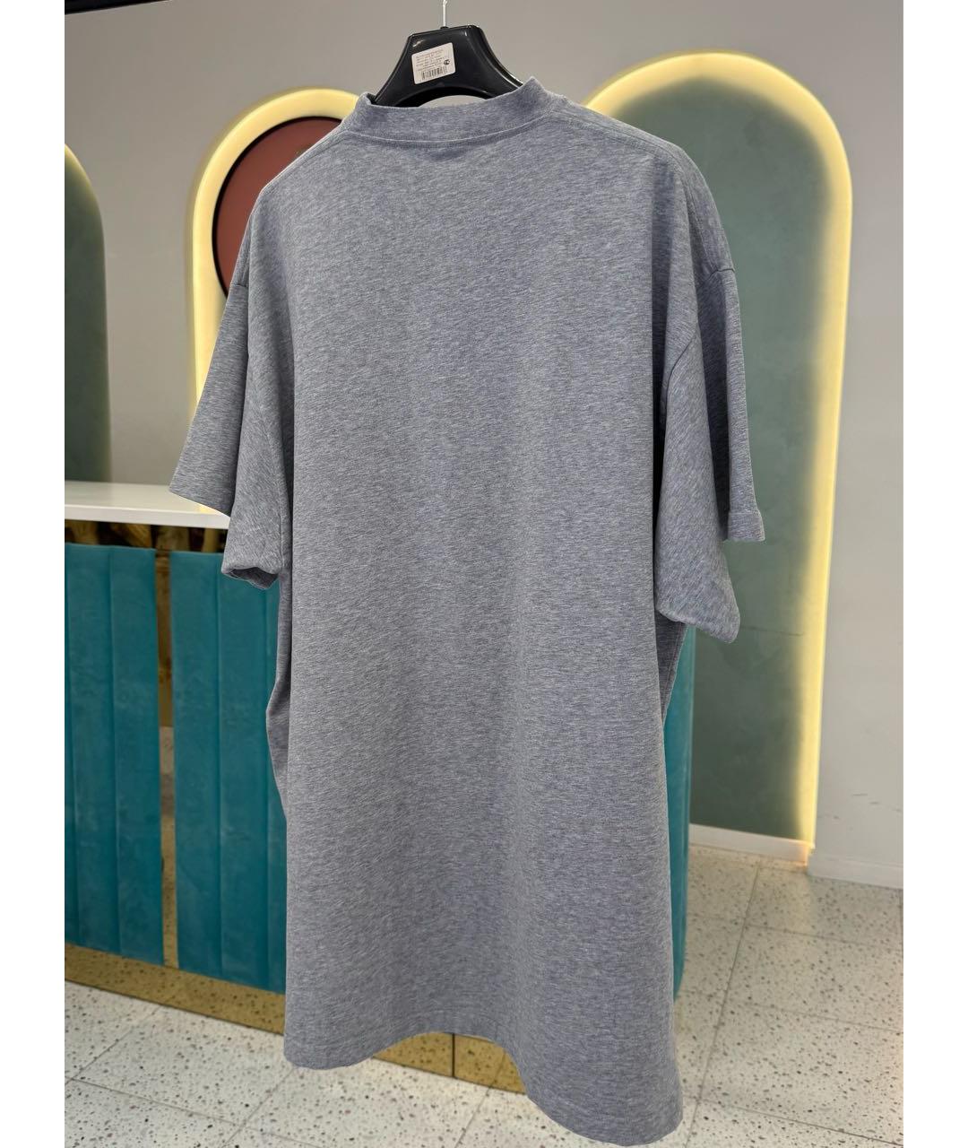 BALENCIAGA Серая футболка, фото 2