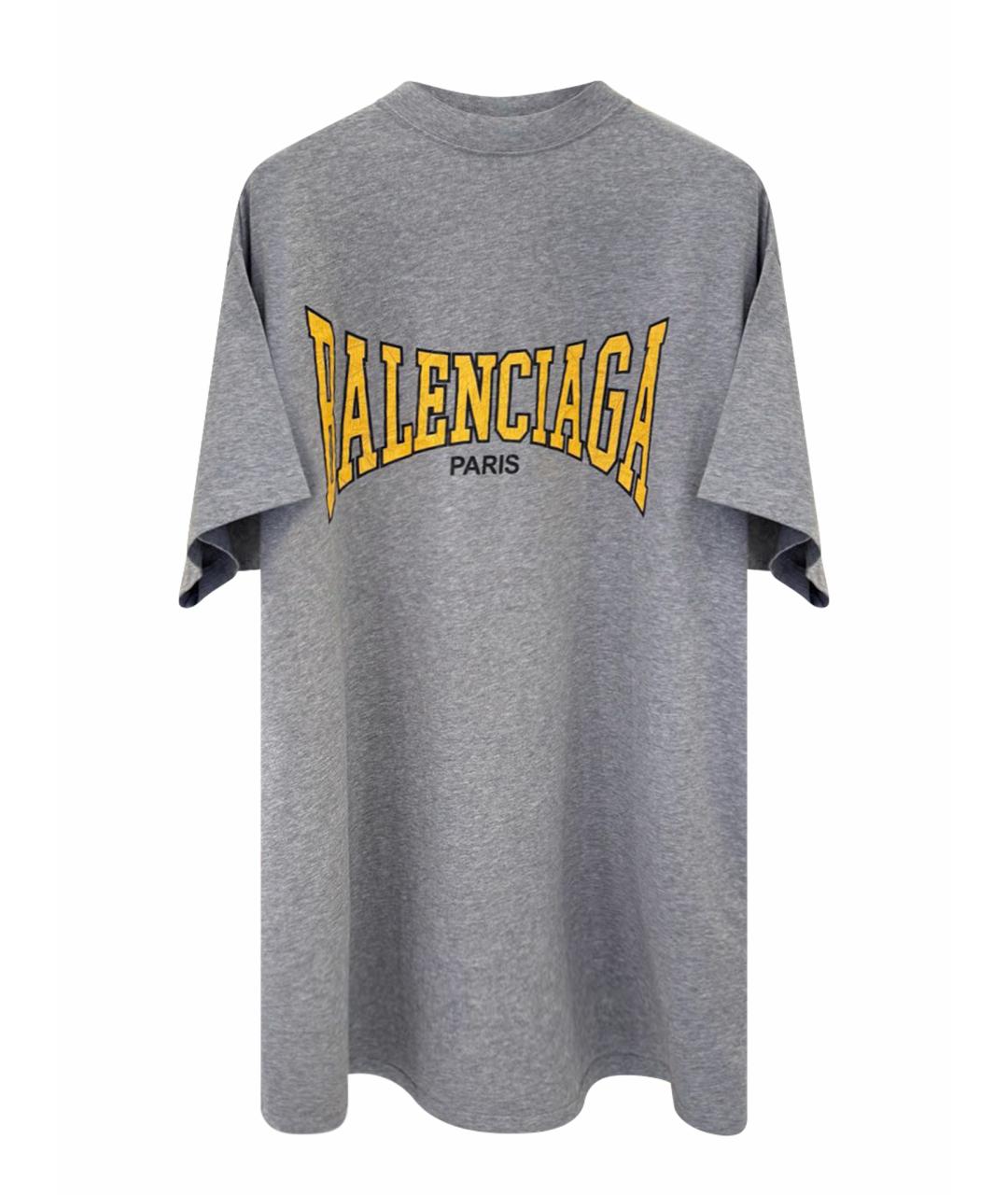 BALENCIAGA Серая футболка, фото 1