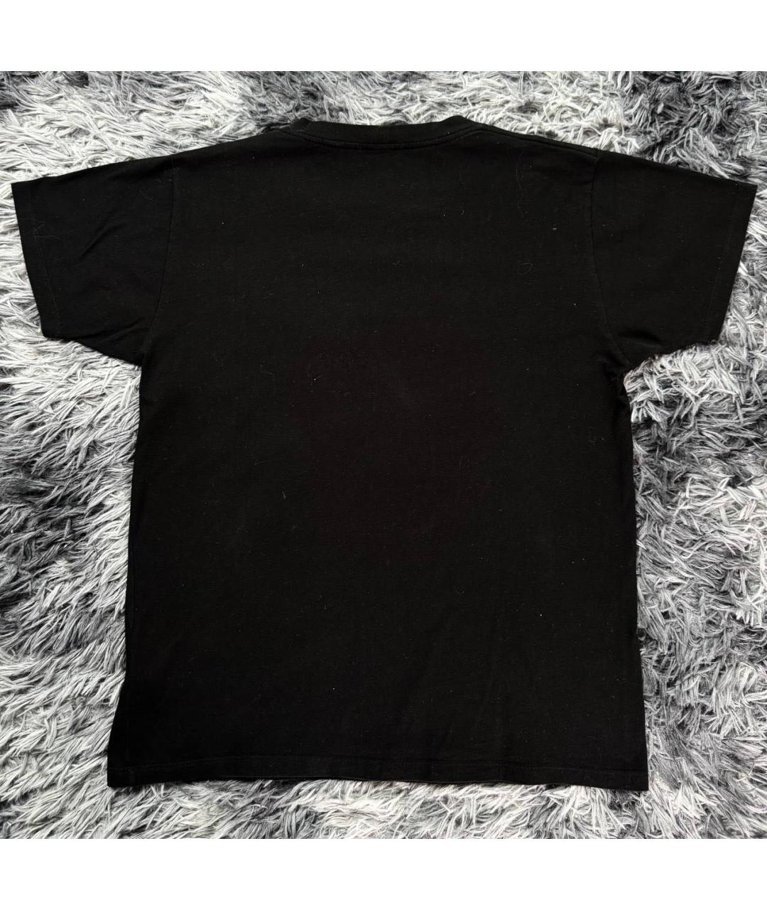 SAINT LAURENT Черная хлопковая футболка, фото 2