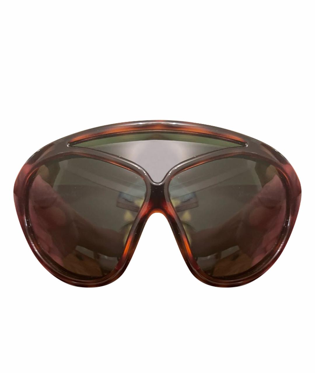 JOHN GALLIANO Коричневые пластиковые солнцезащитные очки, фото 1