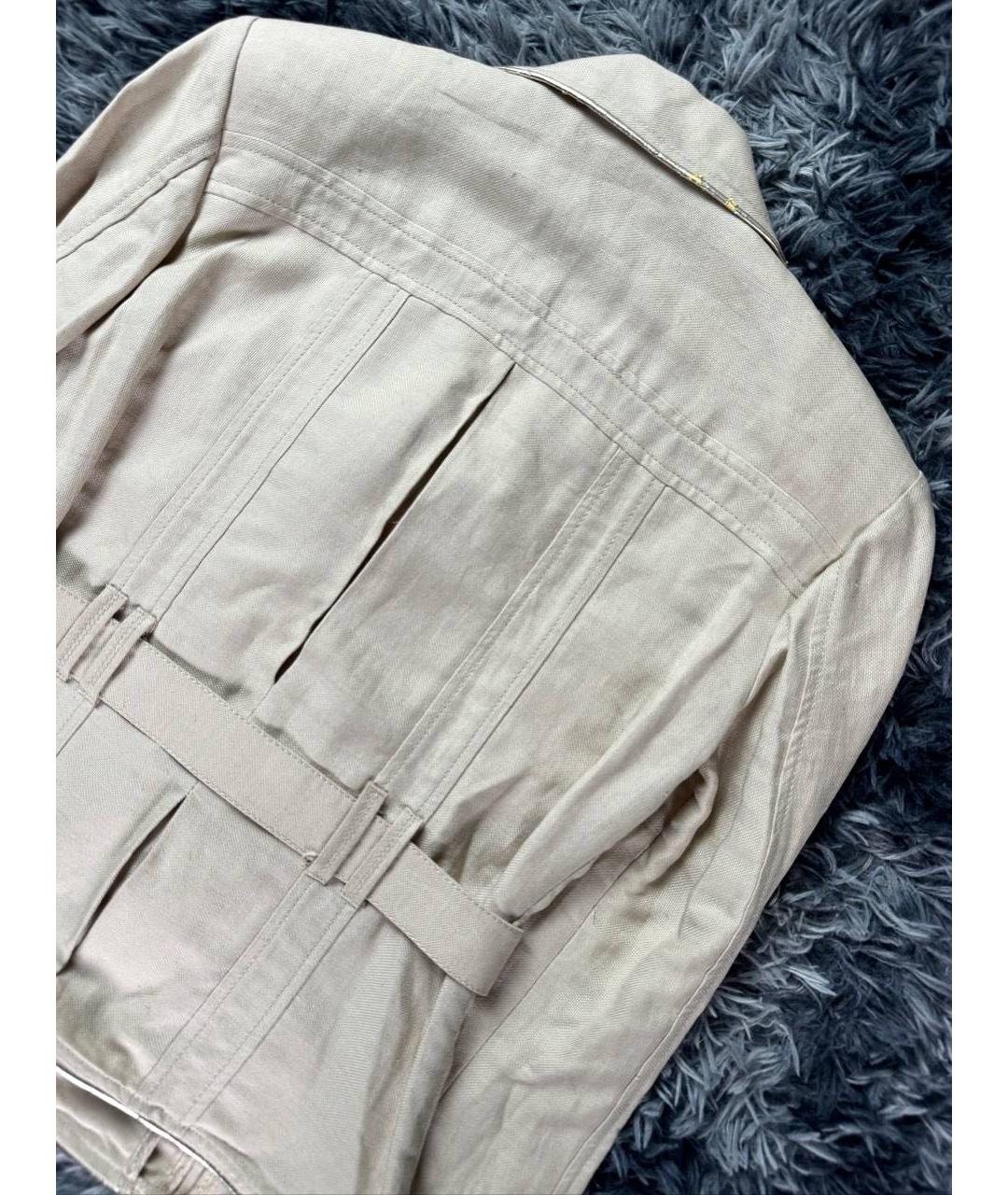 JUST CAVALLI Бежевая хлопковая куртка, фото 3