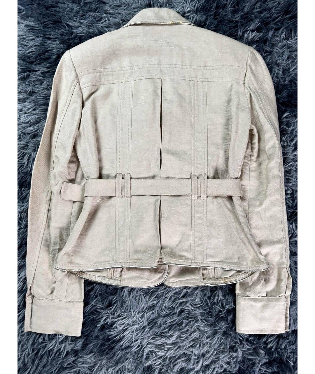 JUST CAVALLI Бежевая хлопковая куртка, фото 2
