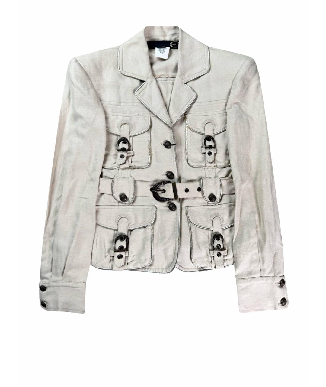 JUST CAVALLI Бежевая хлопковая куртка, фото 1