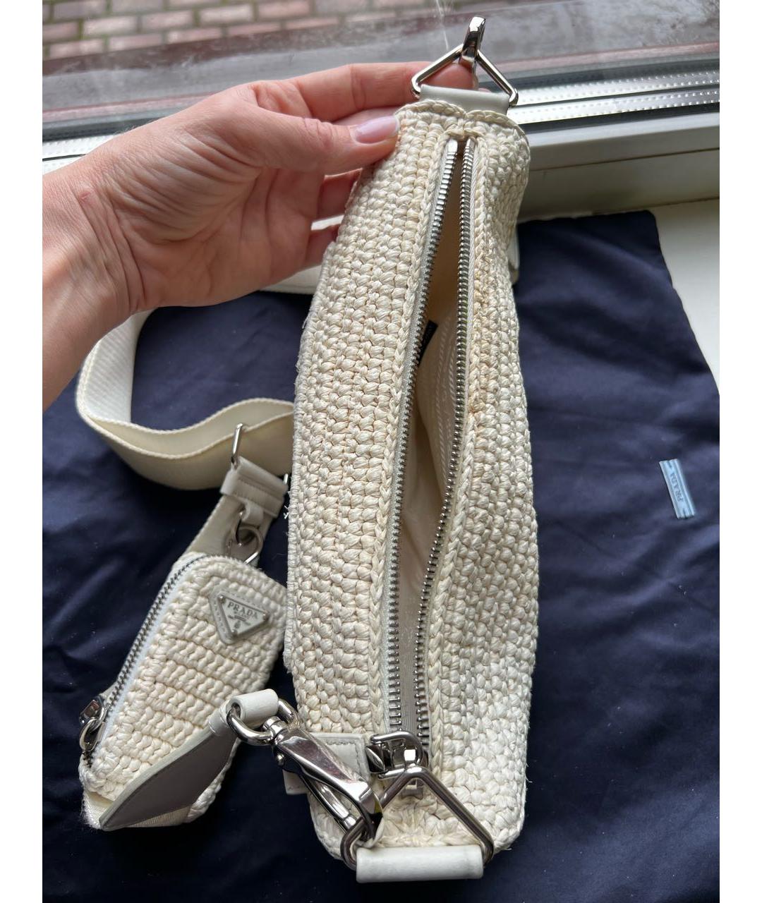 PRADA Бежевая сумка через плечо, фото 4