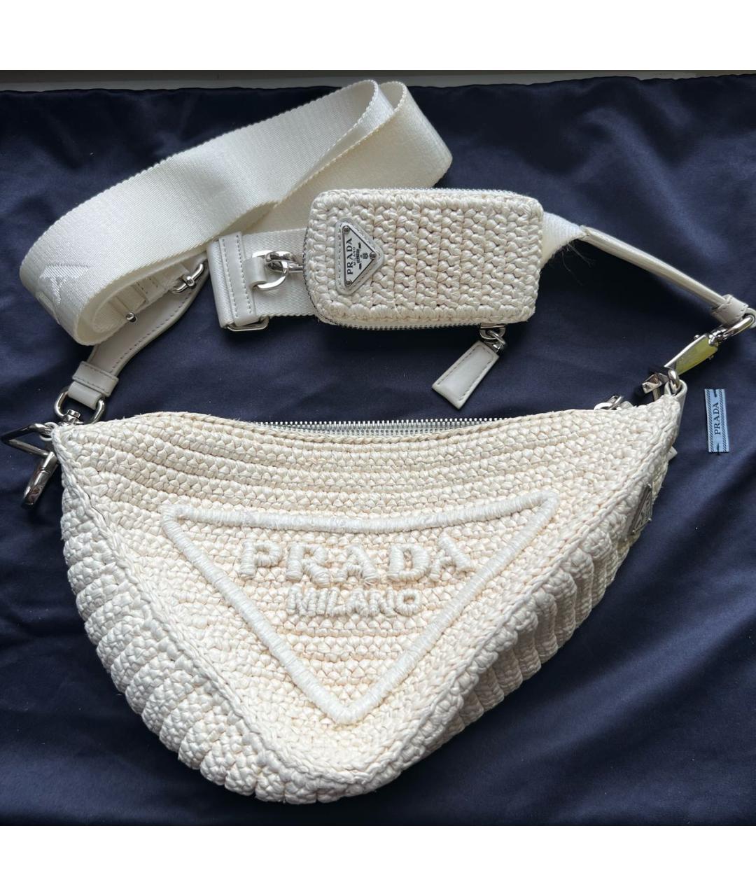 PRADA Бежевая сумка через плечо, фото 5