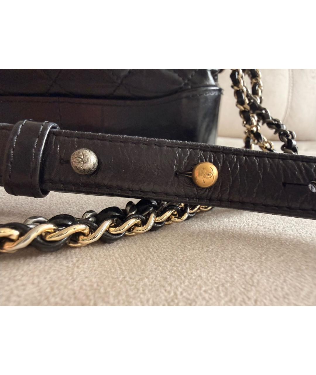 CHANEL Черная кожаная сумка через плечо, фото 5