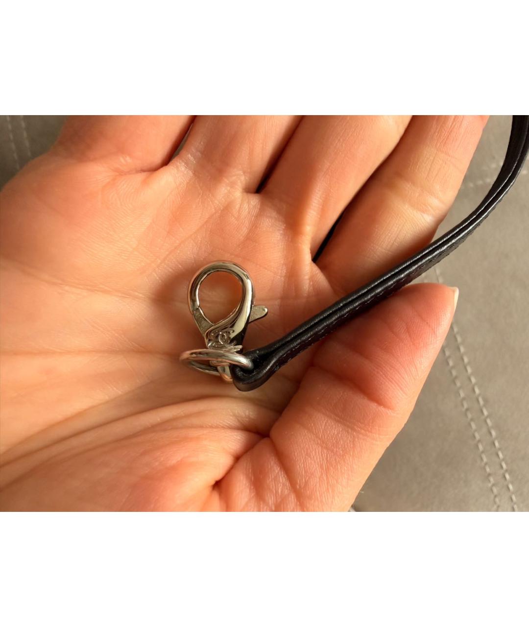 CHANEL Черная кожаная сумка через плечо, фото 8