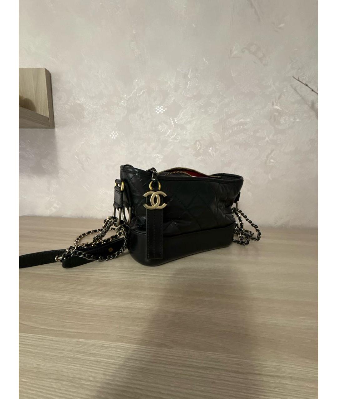 CHANEL Черная кожаная сумка через плечо, фото 2
