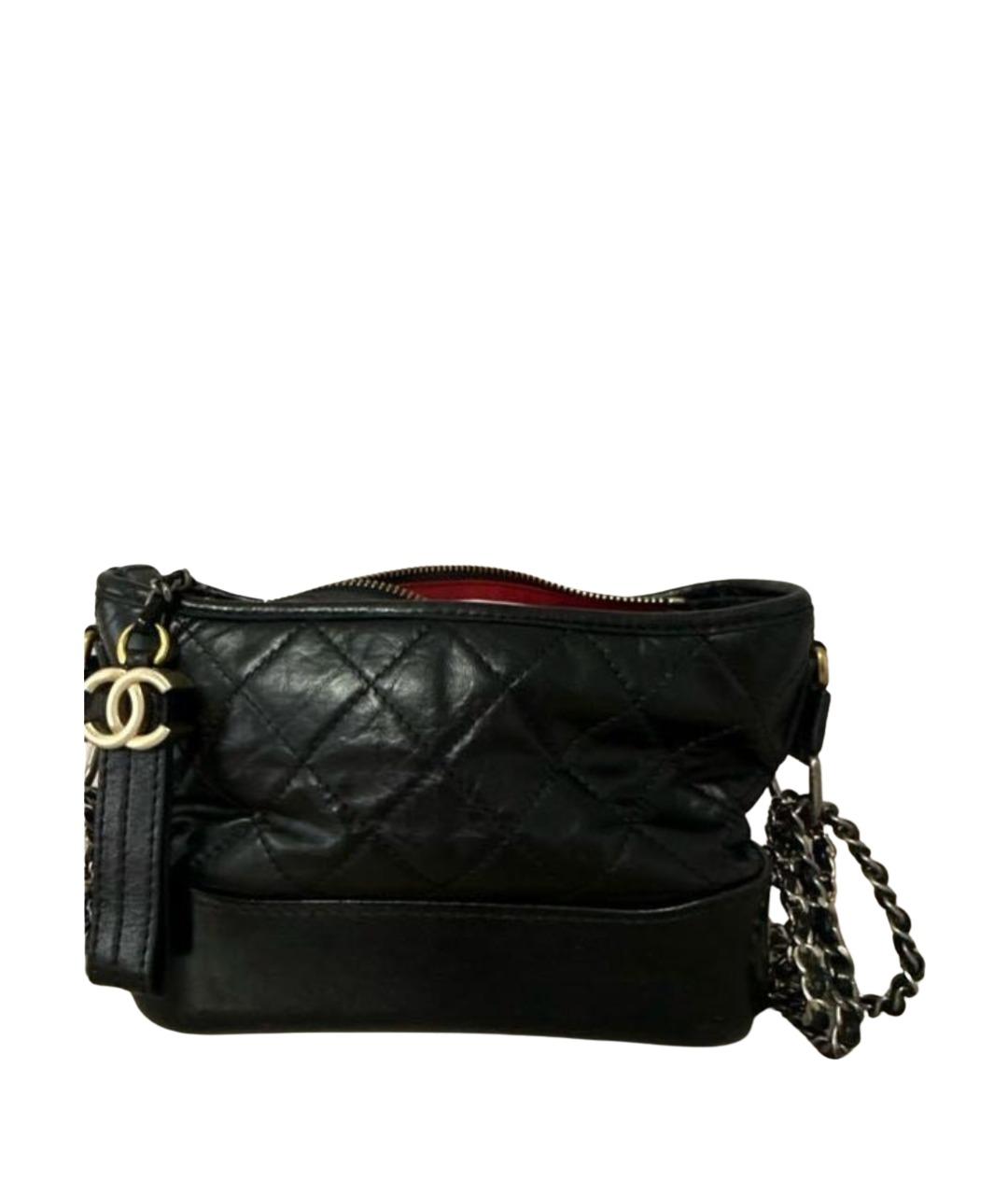 CHANEL Черная кожаная сумка через плечо, фото 1