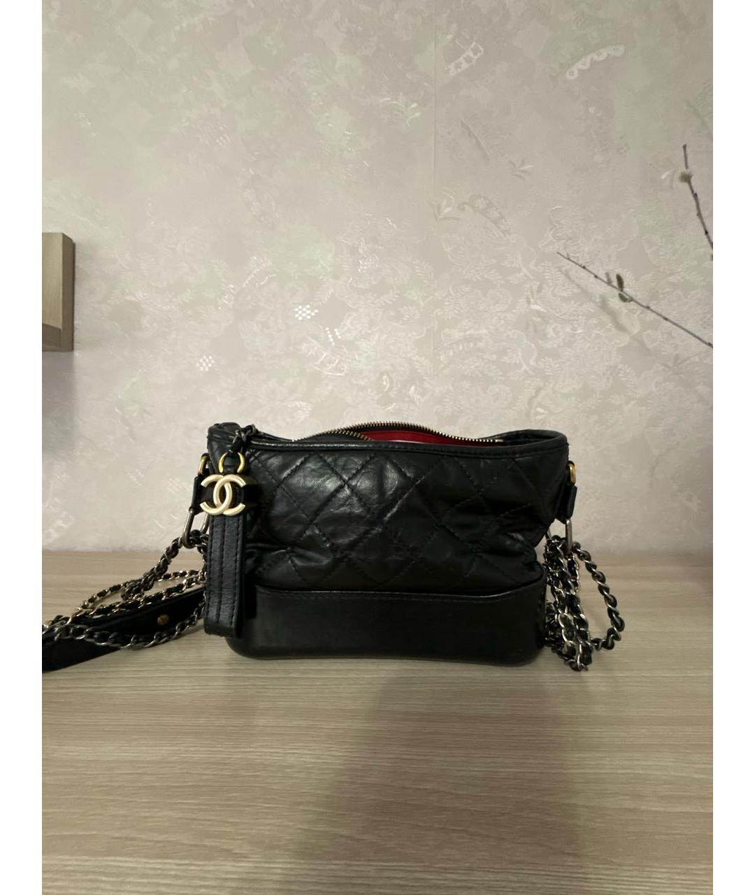 CHANEL Черная кожаная сумка через плечо, фото 9