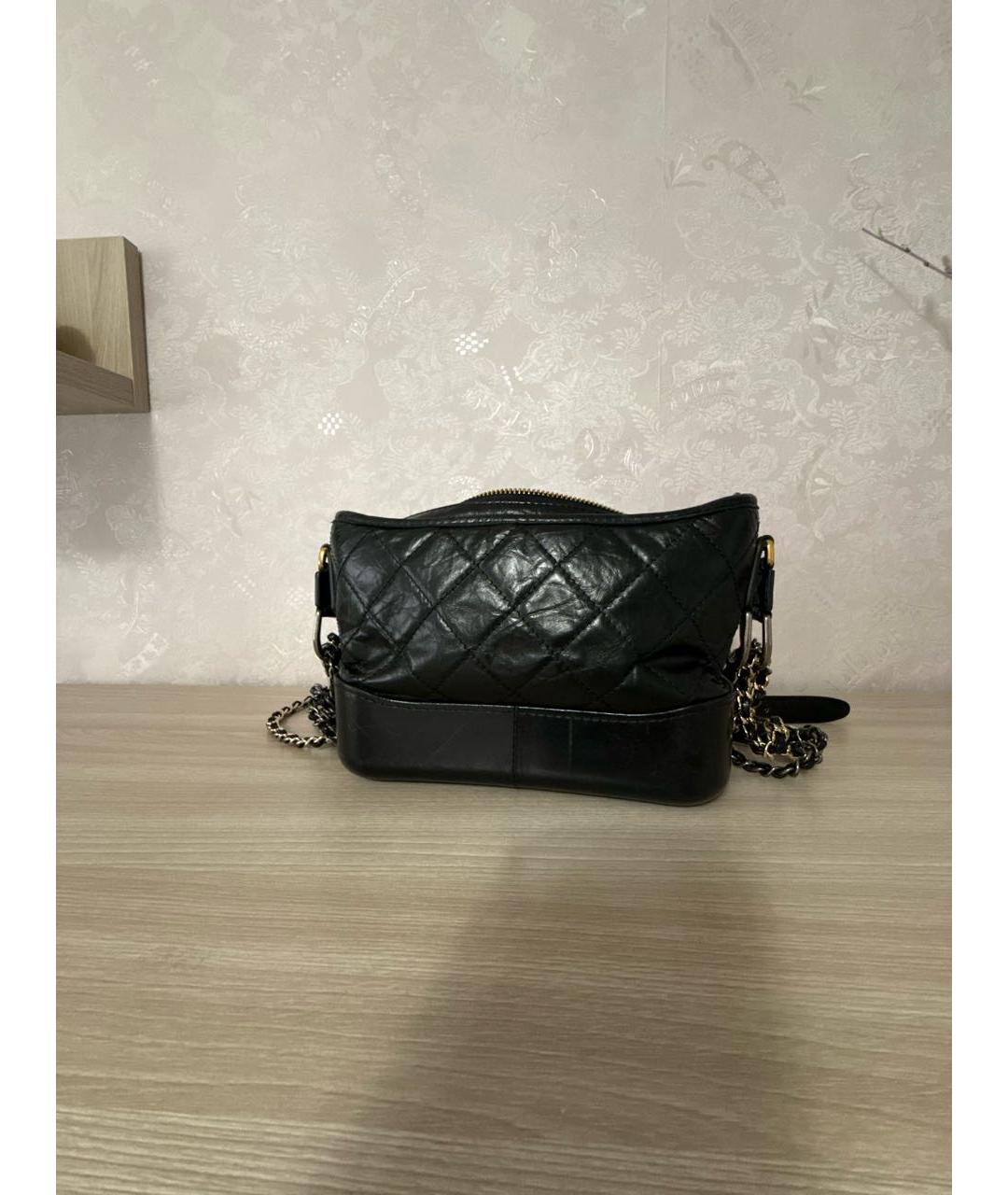 CHANEL Черная кожаная сумка через плечо, фото 3