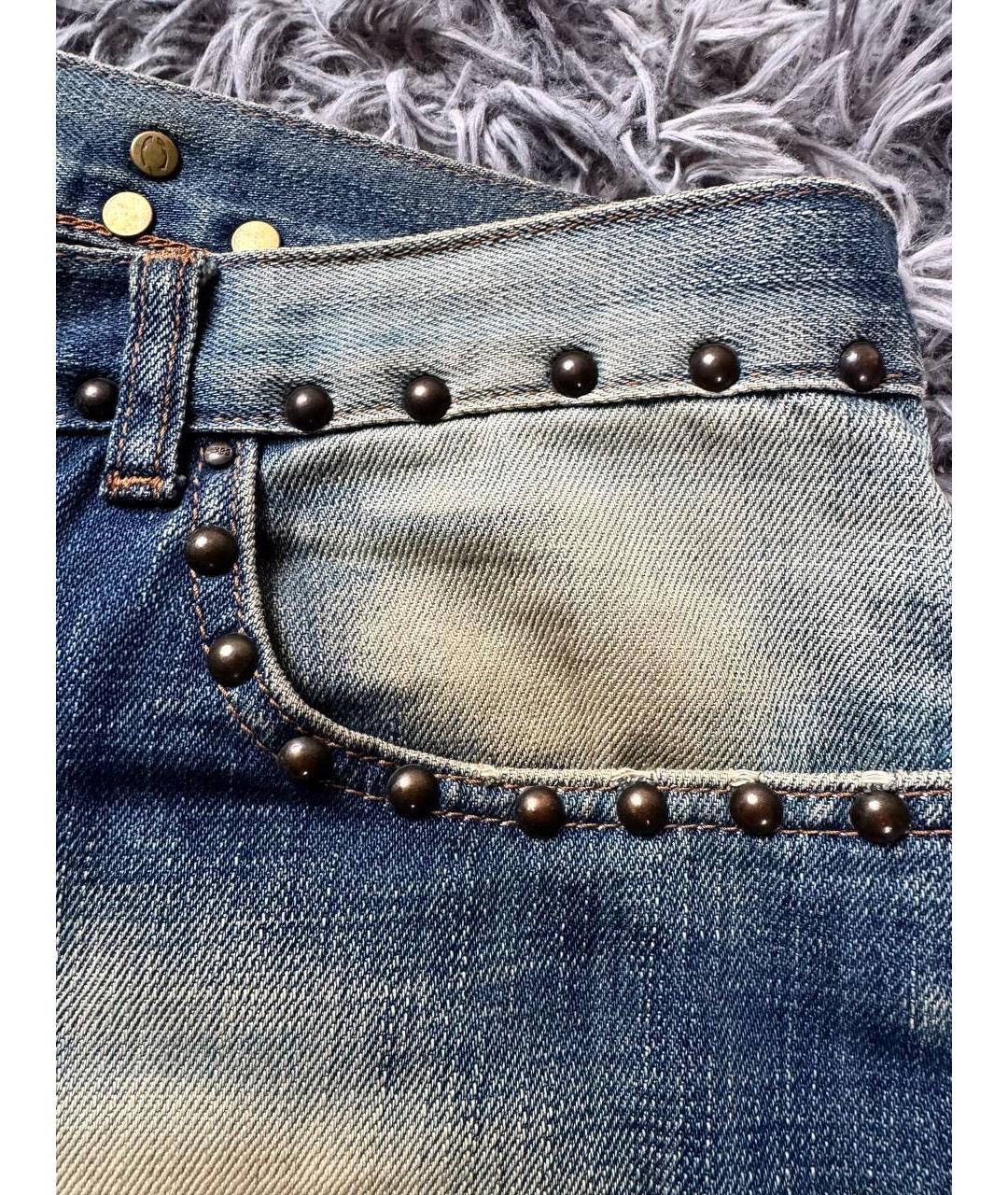 JUST CAVALLI Синие хлопковые джинсы, фото 8