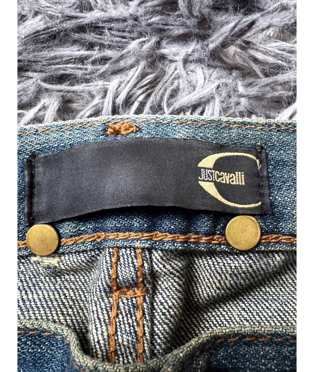 JUST CAVALLI Синие хлопковые джинсы, фото 7