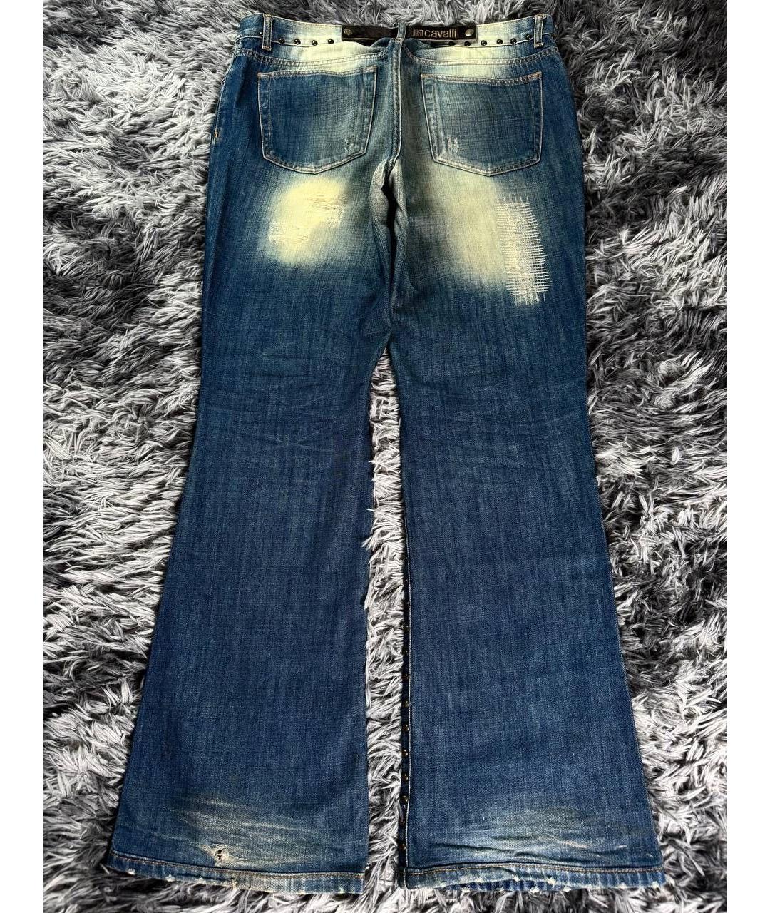 JUST CAVALLI Синие хлопковые джинсы, фото 2