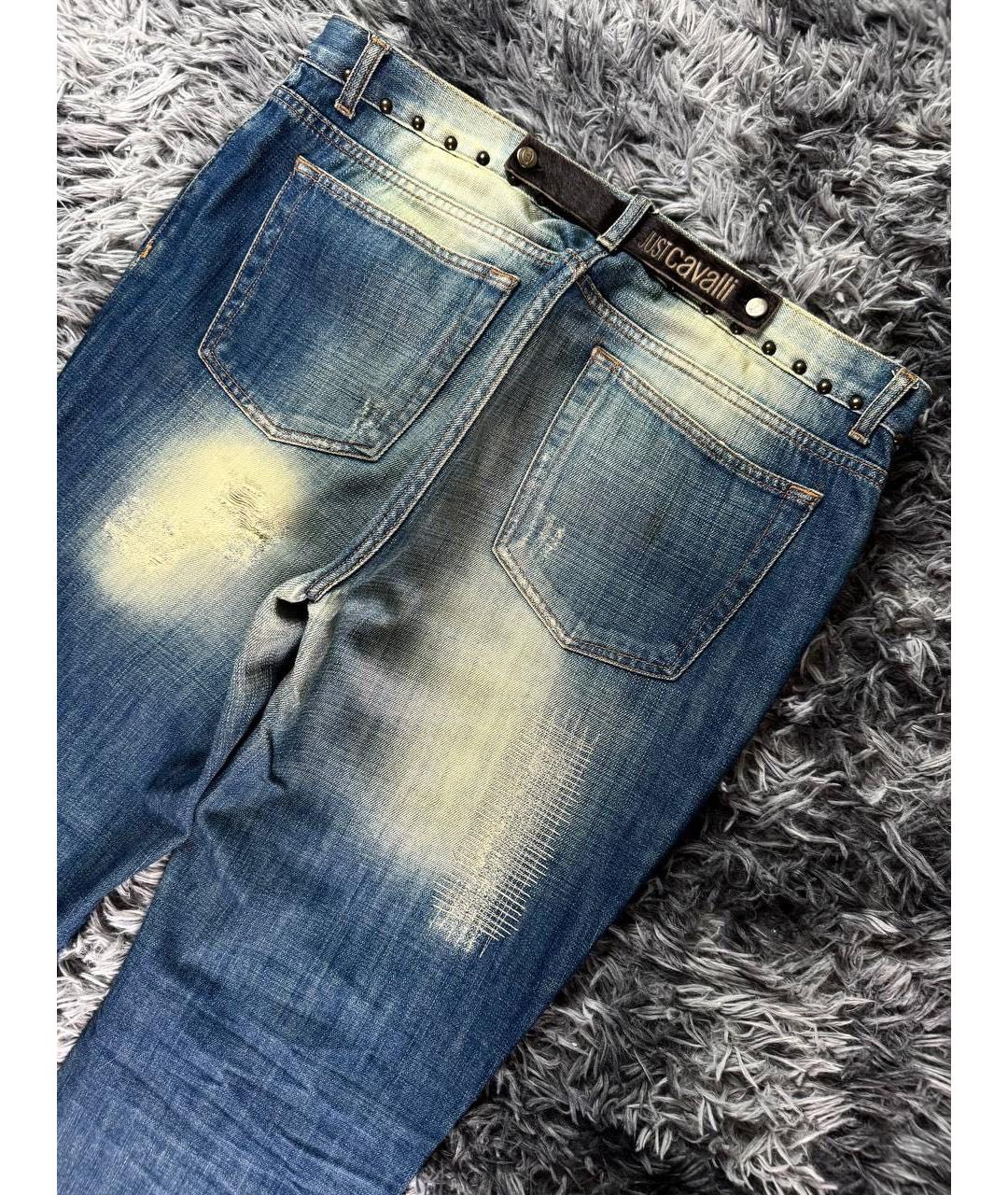 JUST CAVALLI Синие хлопковые джинсы, фото 3