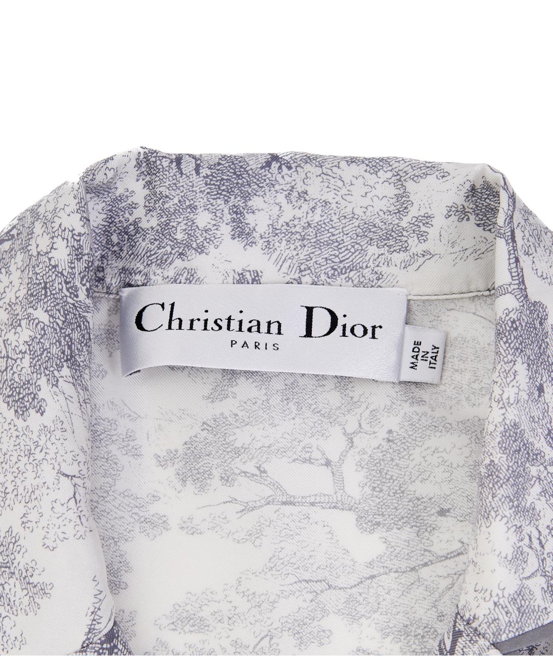 CHRISTIAN DIOR Белый шелковый костюм с брюками, фото 4