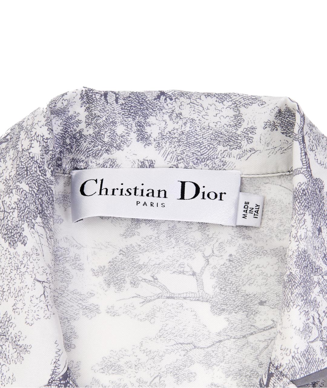 CHRISTIAN DIOR Белый шелковый костюм с брюками, фото 10