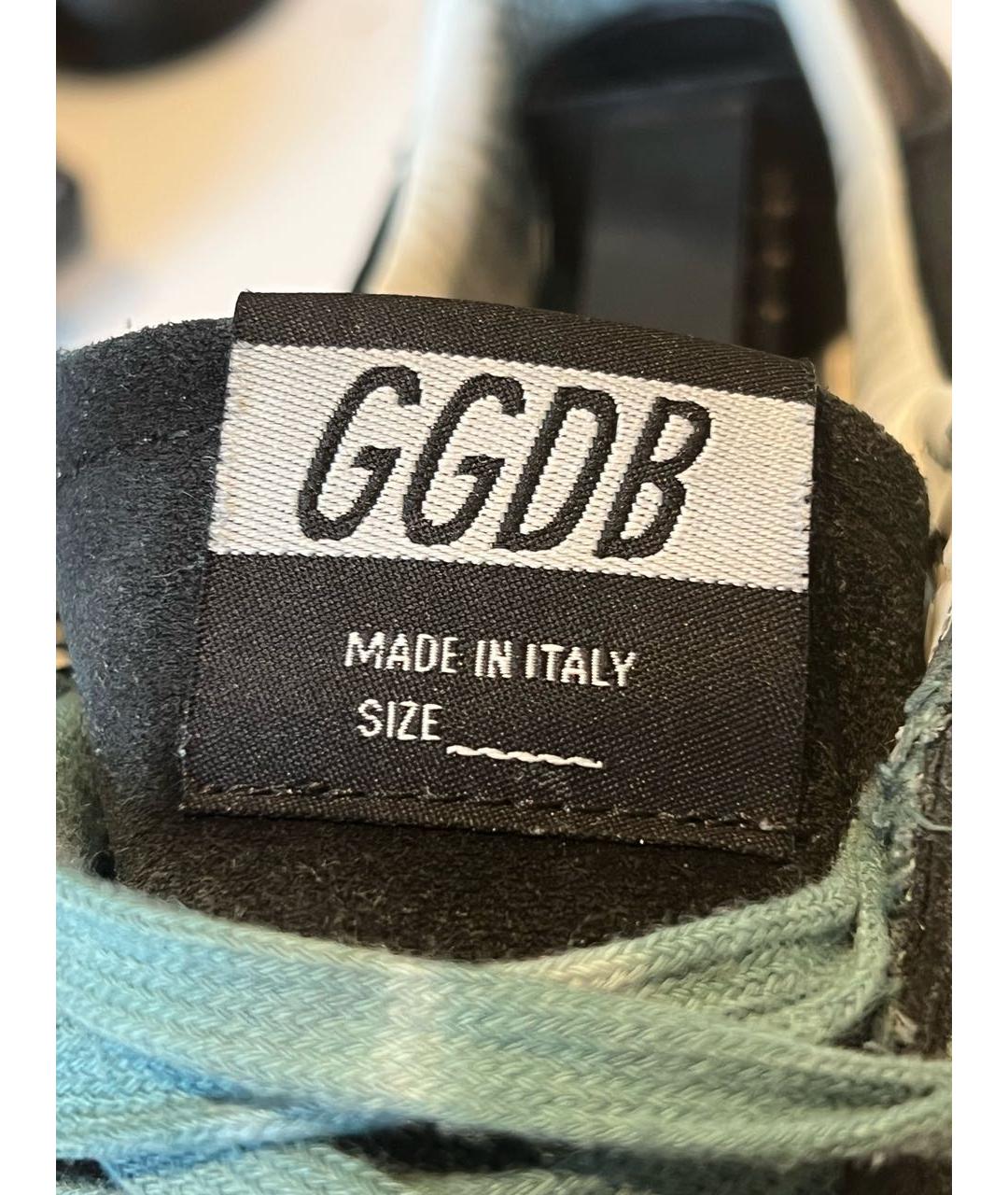 GOLDEN GOOSE DELUXE BRAND Темно-синие замшевые низкие кроссовки / кеды, фото 7