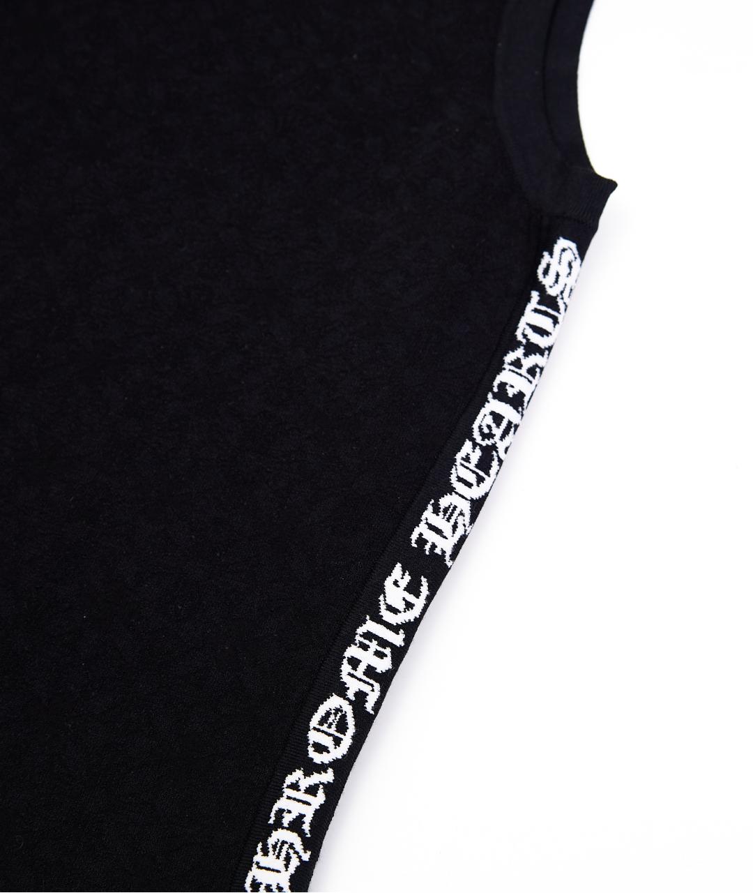 CHROME HEARTS Черная хлопковая майка, фото 3