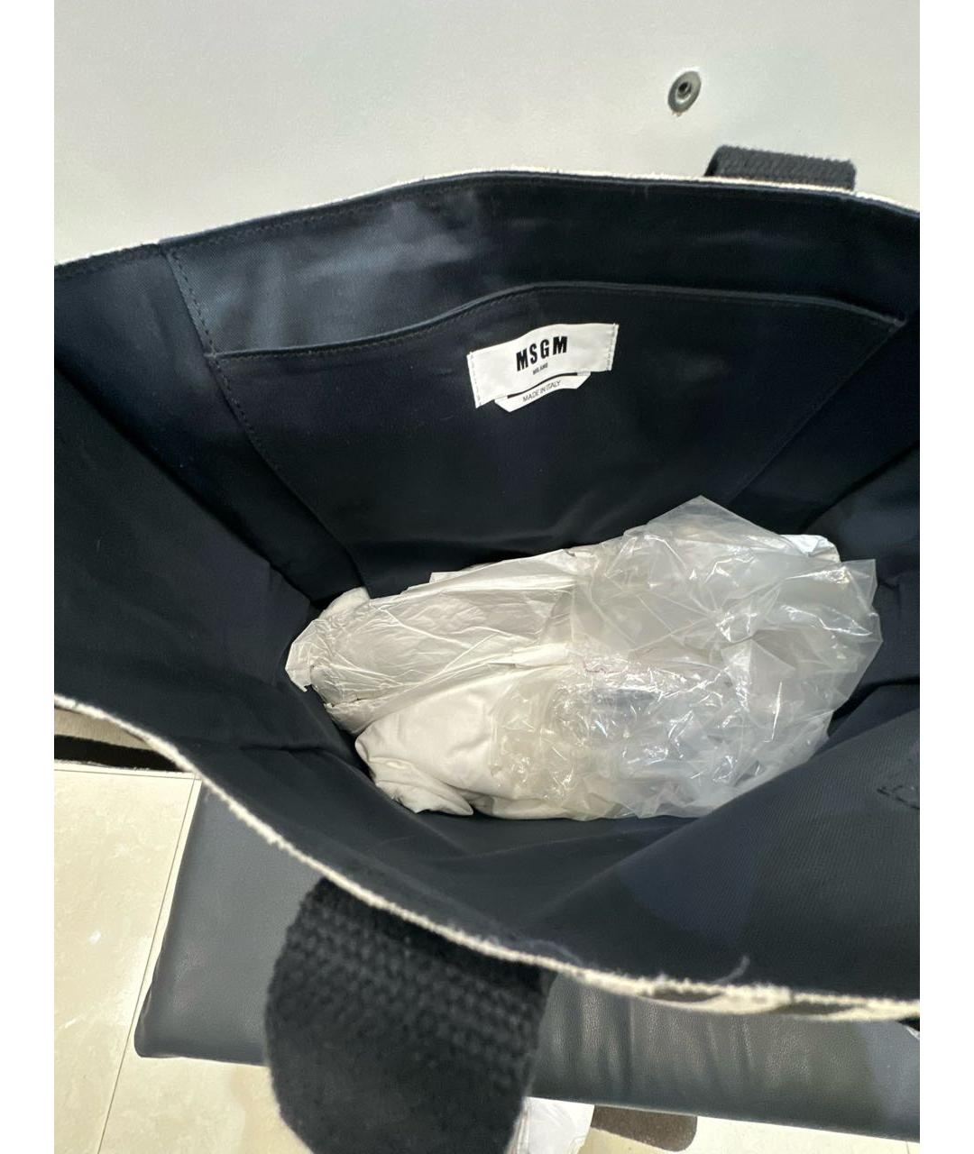 MSGM Хлопковая пляжная сумка, фото 4