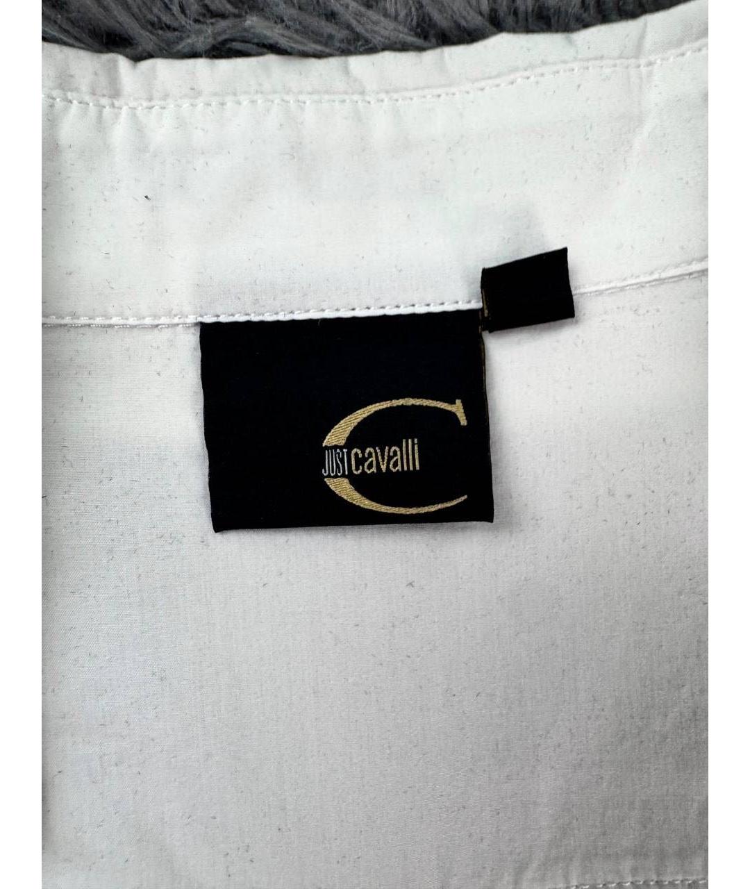 JUST CAVALLI Белая хлопковая блузы, фото 4