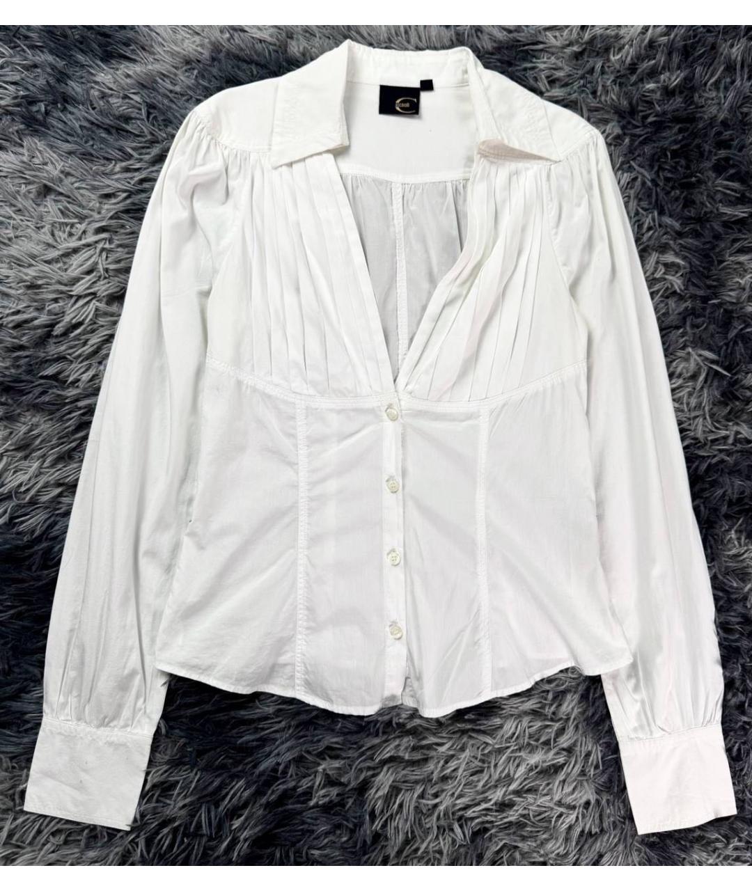 JUST CAVALLI Белая хлопковая блузы, фото 6