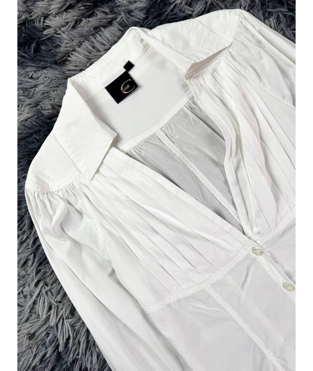 JUST CAVALLI Белая хлопковая блузы, фото 3