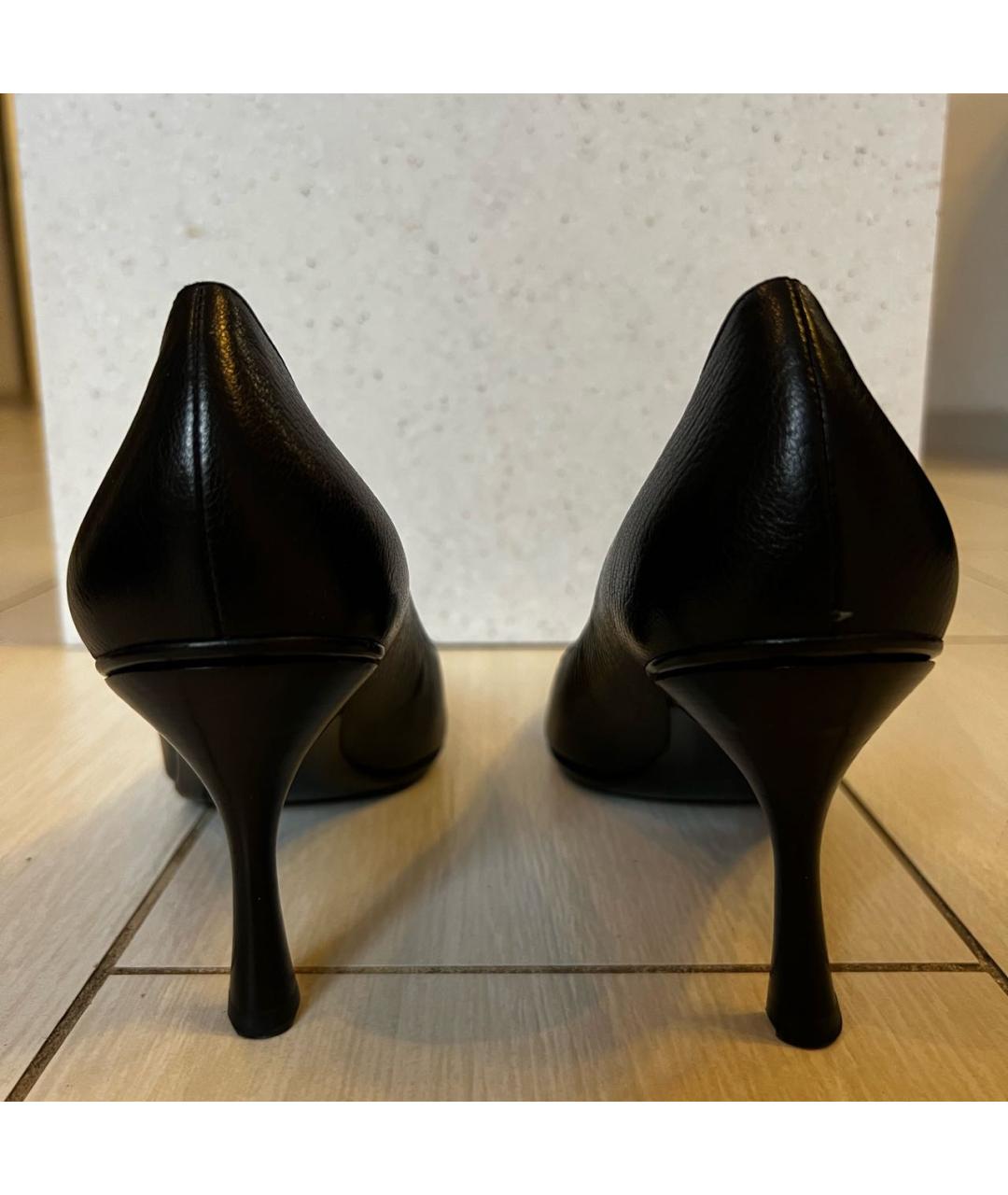 GUCCI Черные кожаные туфли, фото 4