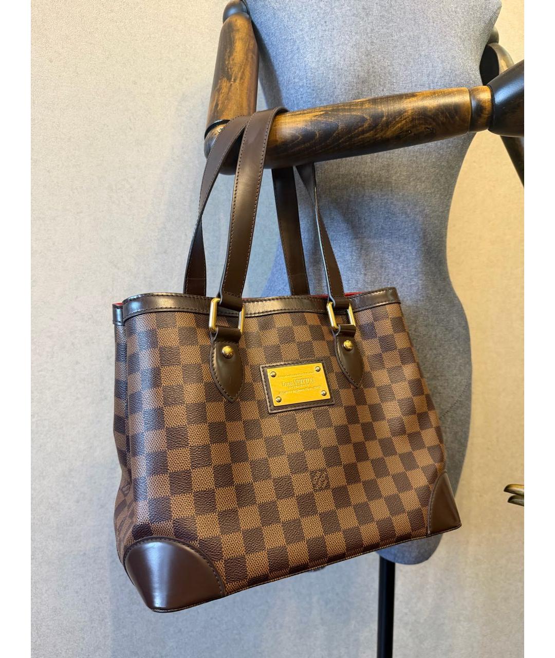 LOUIS VUITTON Коричневая сумка тоут, фото 7