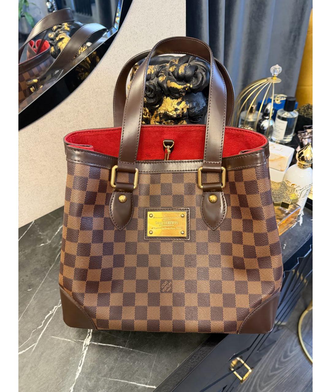 LOUIS VUITTON Коричневая сумка тоут, фото 3
